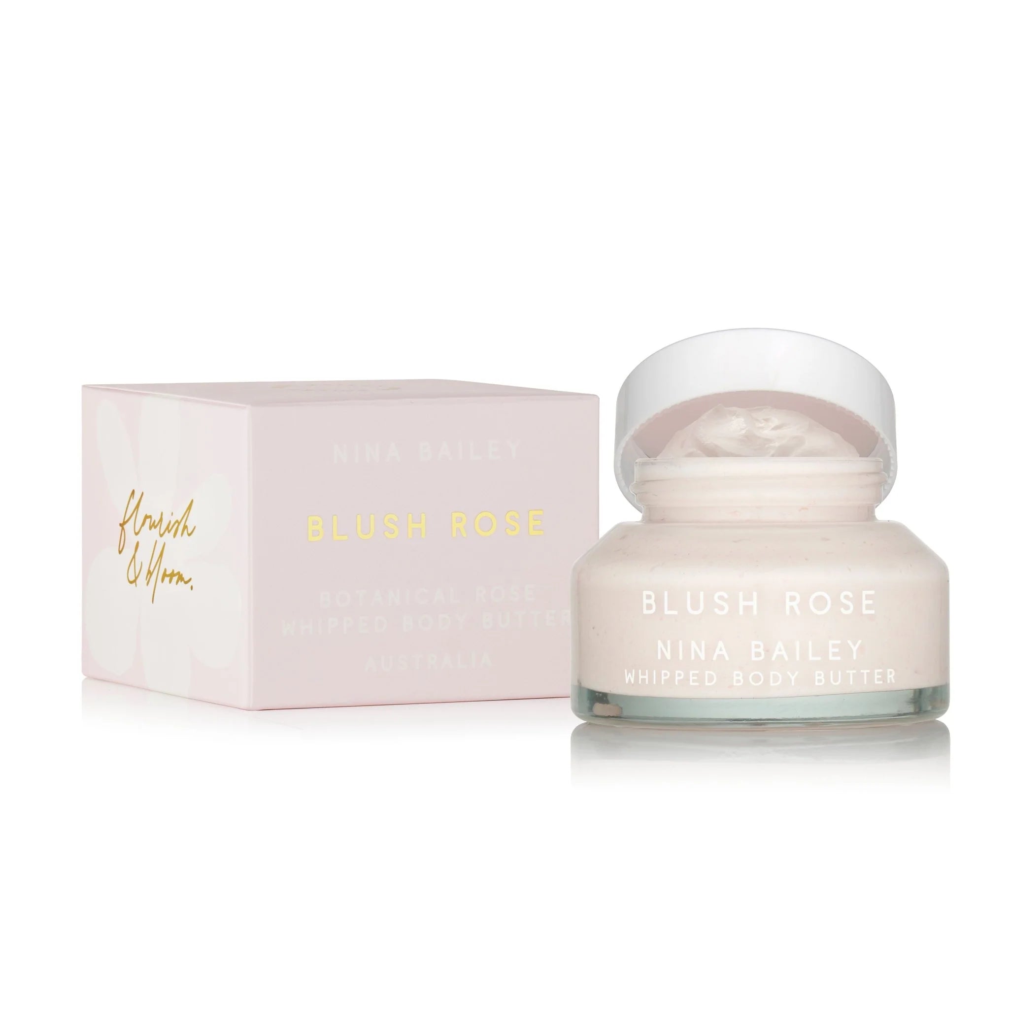 Nina Bailey blush rose body butter available from Darling and Domain