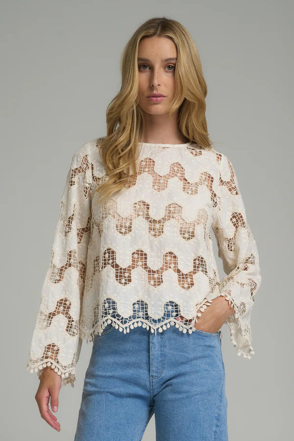 NORFOLK TOP in Natural, by Lilya 