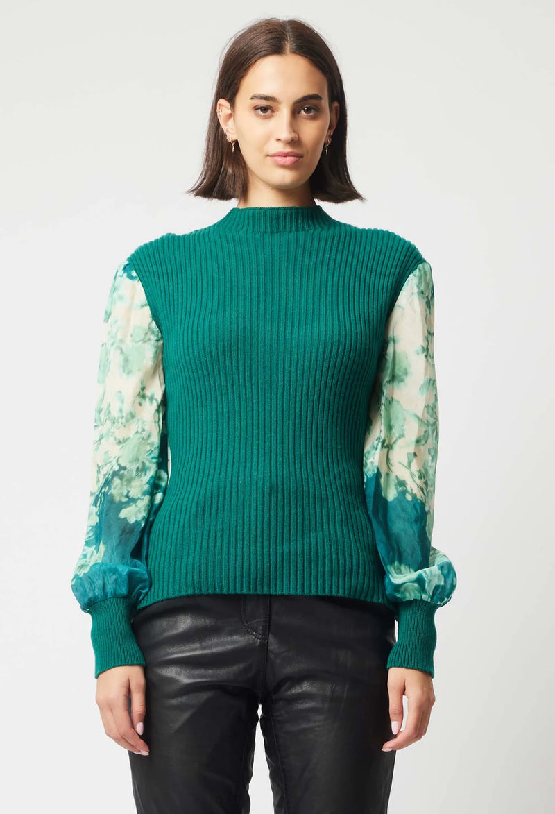 DYNASTY MERINO WOOL KNIT in Jade from Oncewas