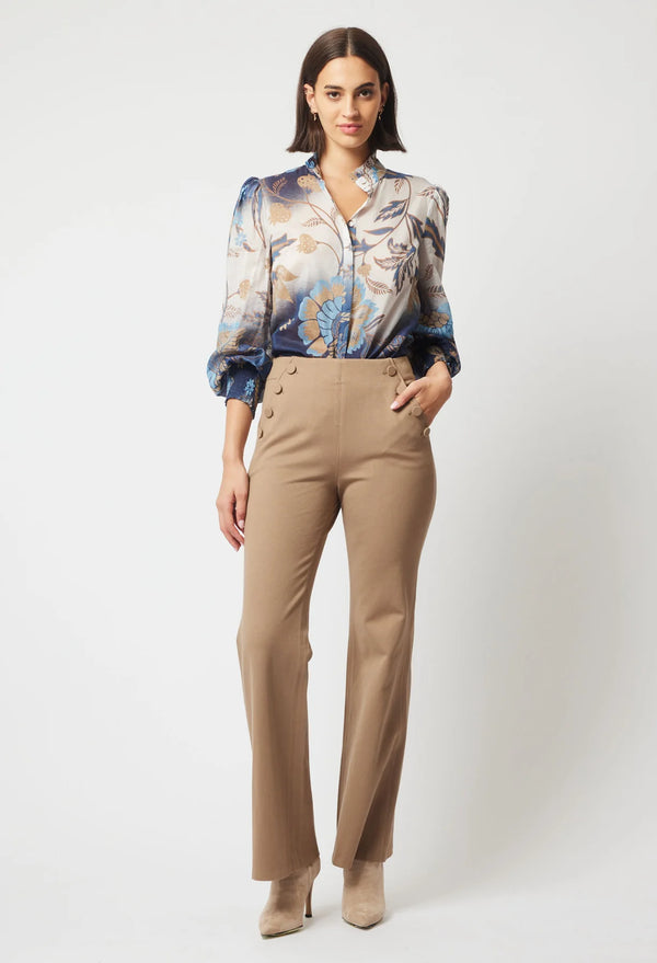 DYNASTY COTTON SILK SHIRT in Lotus Flower from Oncewas