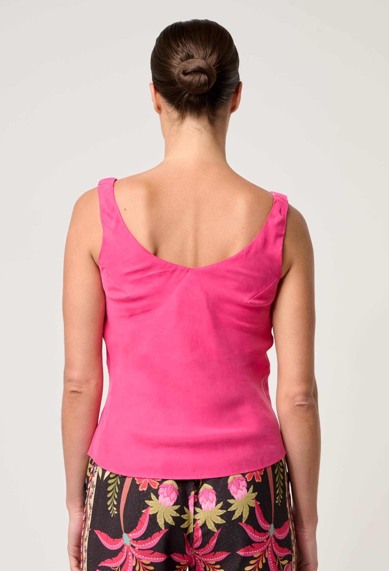 DELRAY REVERSIBLE CUPRO CAMI in Celosia Pink from Oncewas