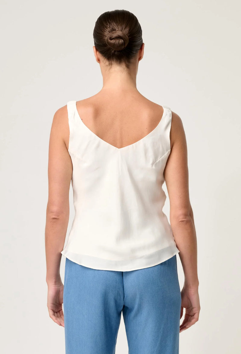 DELRAY REVERSIBLE CUPRO CAMI | Ivory