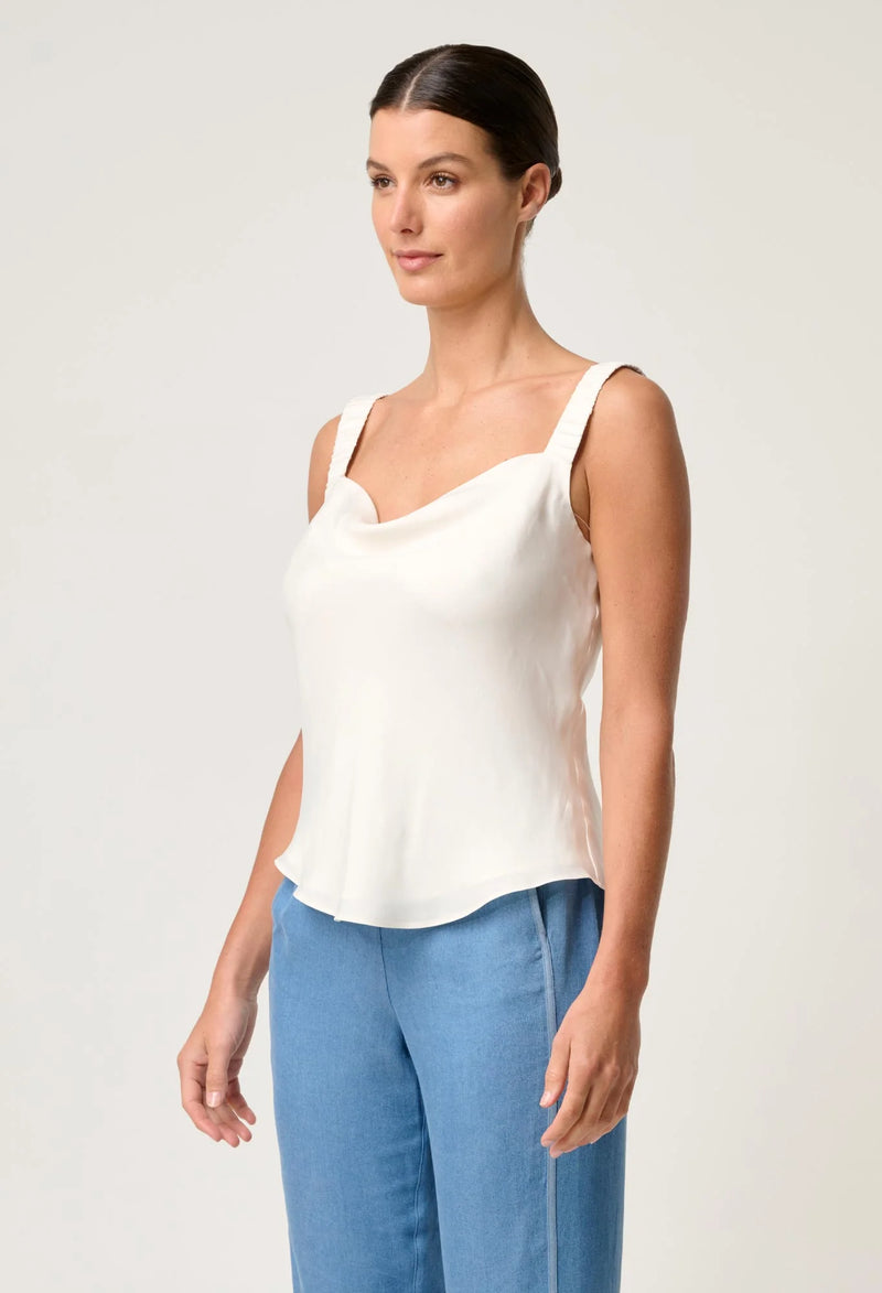 DELRAY REVERSIBLE CUPRO CAMI | Ivory