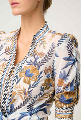 CALANTHA COTTON SILK SHIRT in Golden Medina from Oncewas