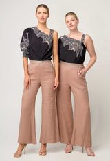 TAHANI ONE SLEEVE TOP | Onyx Casablanca