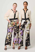 IRIS PLEATED CUFF SILK BLOUSE in Cloud from Oncewas