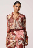 FREYA SHEER VISCOSE BLOUSE in Cathedral Botanic from OnceWas