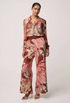 FREYA SHEER VISCOSE BLOUSE in Cathedral Botanic from OnceWas