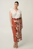 KASIA CUPRO CROSSOVER PETAL SLEEVE BLOUSE in White from Oncewas