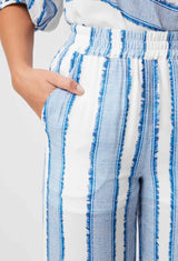 POSITANO VISCOSE PANT in Sorrento Stripe from Oncewas