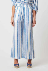 POSITANO VISCOSE PANT in Sorrento Stripe from Oncewas