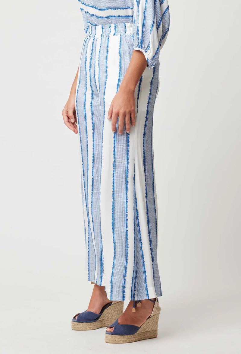 POSITANO VISCOSE PANT in Sorrento Stripe from Oncewas