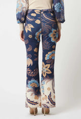 GETTY PONTE PANT in Lotus Flower from Oncewas