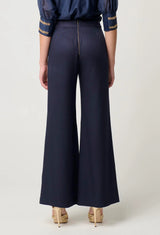 MUSTIQUE TENCEL EMBROIDERED PANT in Ink from Oncewas