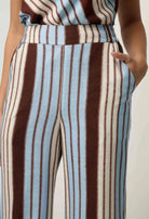 WILLOW LINEN VISCOSE PANT in Iridescent Stripe from Oncewas