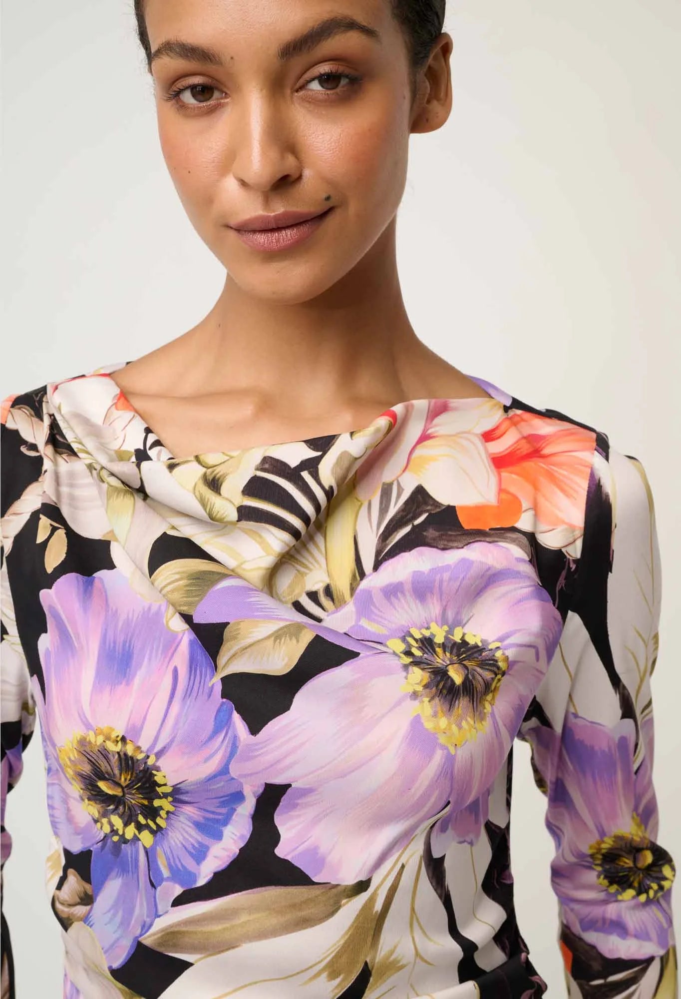 JAYDEN CUPRO VISCOSE STRETCH DRESS in Tangled Blossom from Oncewas