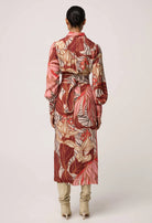 EDITH PRINTED COLUMN MIDI DRESS in Cathedral Botanic from OnceWas