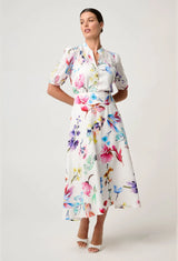 PANDOREA VISCOSE DOBBY STITCH DETAIL YOKE SKIRT | Plume Blossom