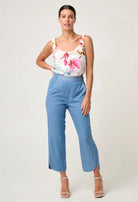 DELRAY REVERSIBLE CUPRO CAMI in Plume Blossom Print from Once Was