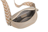 Obsessed Crossover Leather Bag in Taupe