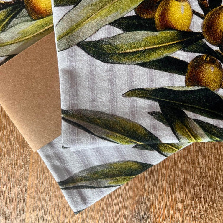 TEA TOWEL in Olive Branch by Home Dwellers
