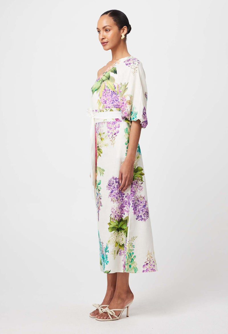 BAHIA LINEN VISCOSE DRESS | Wisteria Alba