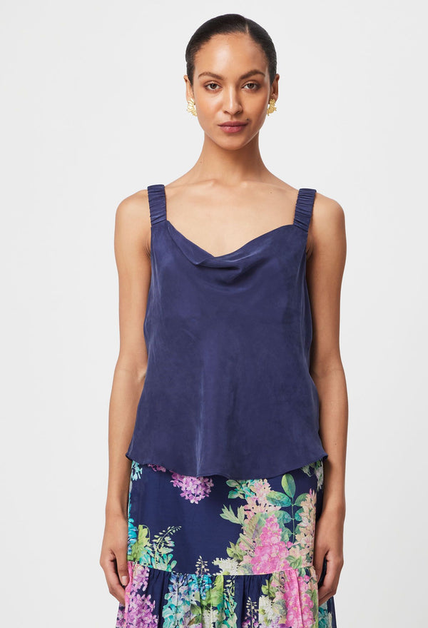 DELRAY REVERSIBLE CUPRO CAMI | Lapis