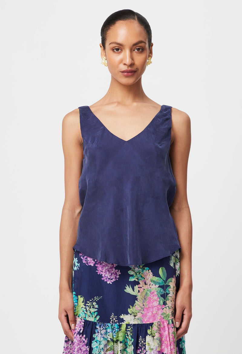 DELRAY REVERSIBLE CUPRO CAMI | Lapis