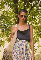DELRAY REVERSIBLE CUPRO CAMI | Lapis