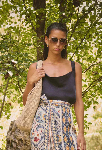 DELRAY REVERSIBLE CUPRO CAMI | Lapis