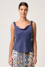 DELRAY REVERSIBLE CUPRO CAMI | Lapis
