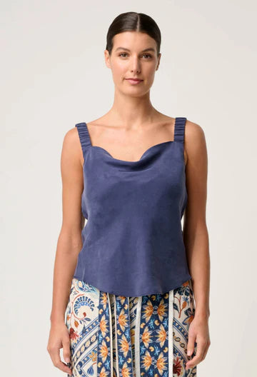 DELRAY REVERSIBLE CUPRO CAMI | Lapis
