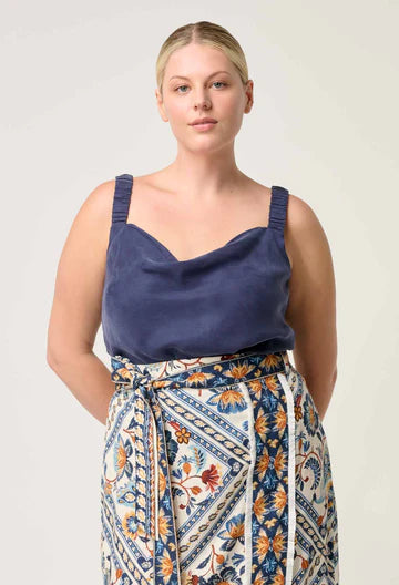 DELRAY REVERSIBLE CUPRO CAMI | Lapis