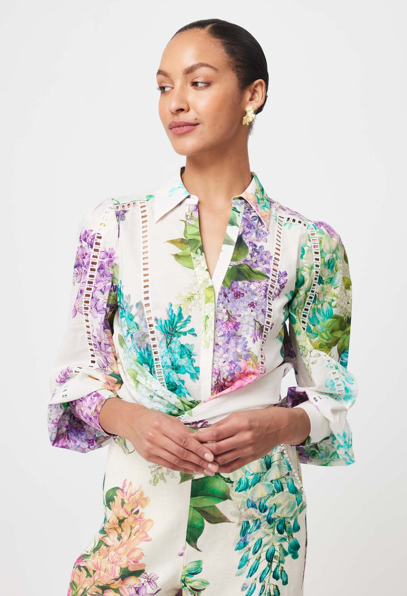 SWANSON EMBROIDERED COTTON VOILE SHIRT | Wisteria Alba