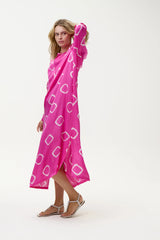 LLEW MAXI DRESS | Atlas Royal Cupro Hot Pink