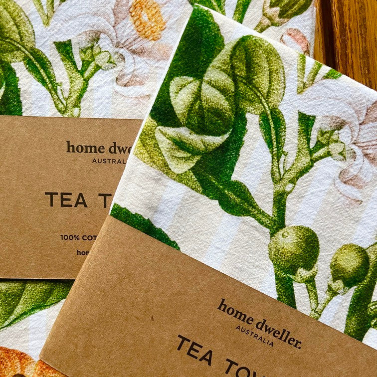 TEA TOWEL in Orange by Home Dwellers