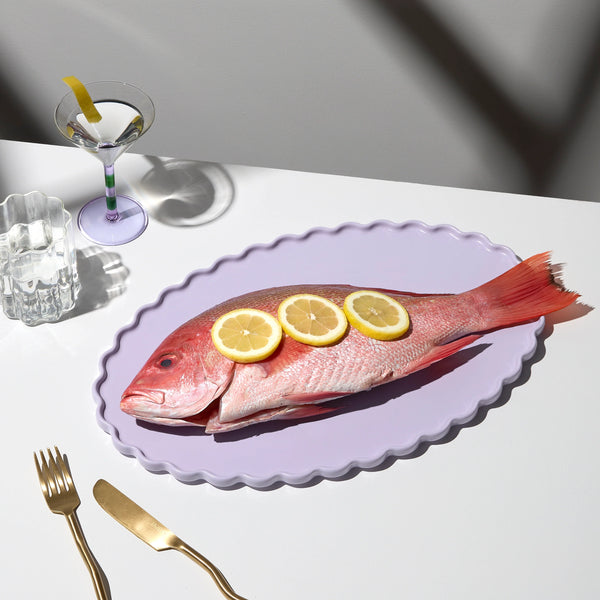 WAVE OVAL PLATTER in Lilac from Fazeek