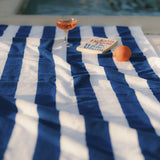 THE BEACH TOWEL in Crew Mediterranean Blue Stripe from Business & Pleasure Co
