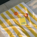 THE BEACH TOWEL in Crew Mimosa Yellow Stripe from Business & Pleasure Co