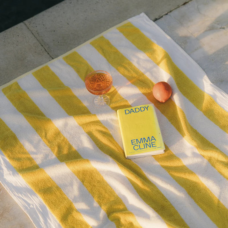 THE BEACH TOWEL in Crew Mimosa Yellow Stripe from Business & Pleasure Co