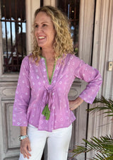 TIE DYE TOP LILA | Lilac