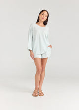 LINA TOP in Sky by Pippa Ridley