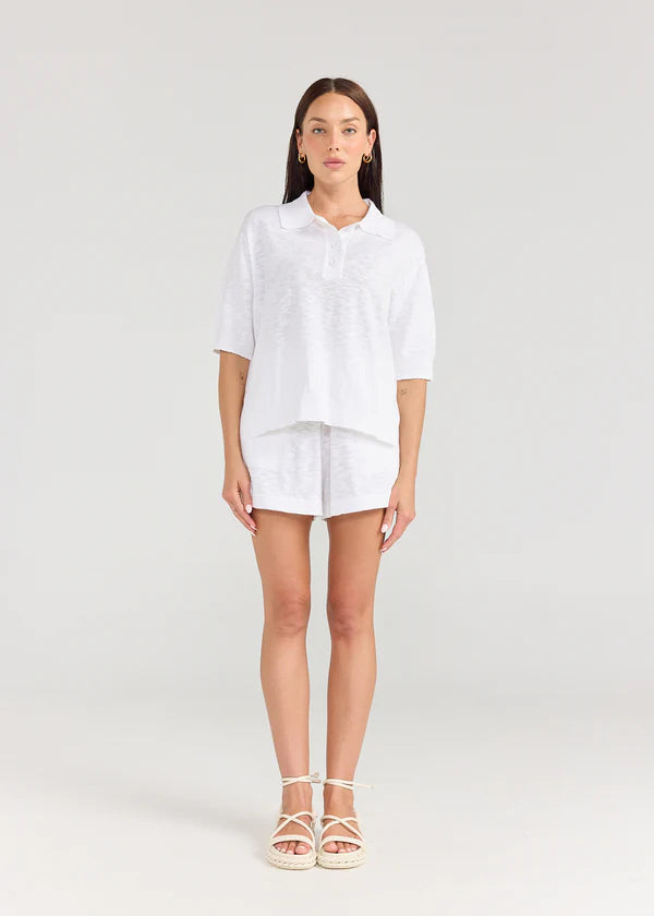 POLO TOP | White