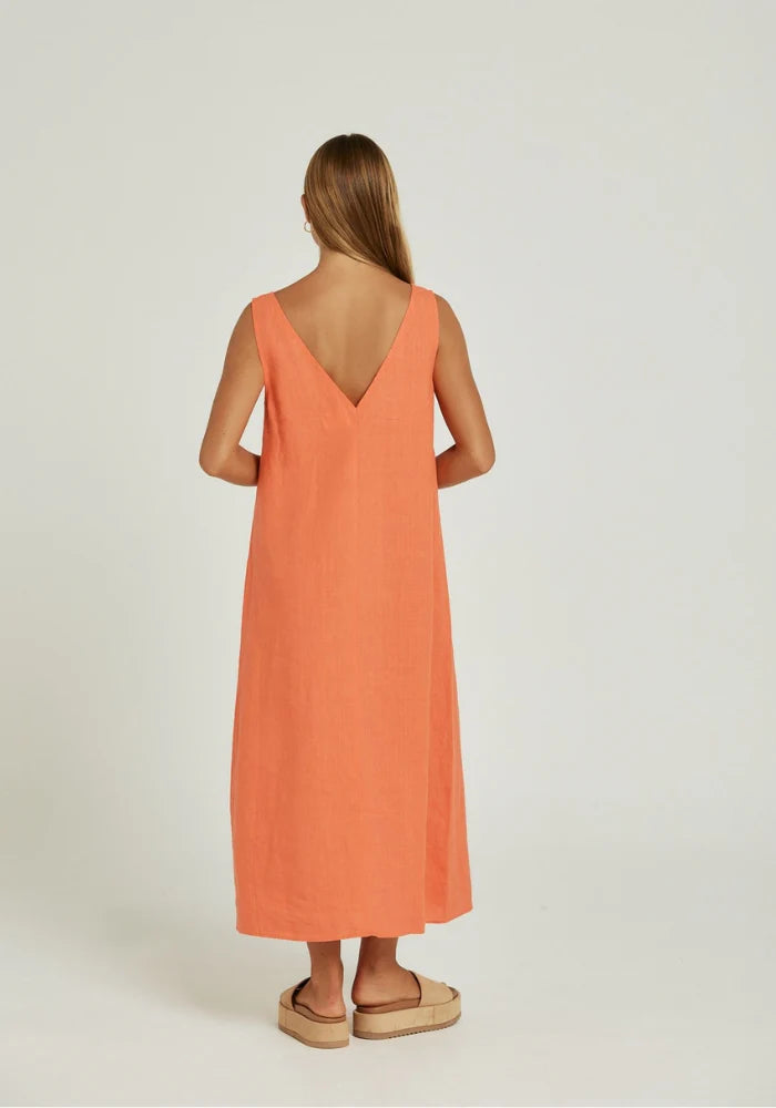 JOCELYN DRESS in Coral by Pippa Ridley