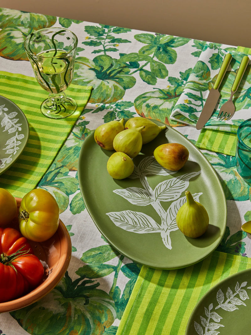 VINES GREEN OVAL PLATE from Bonnie and Neil