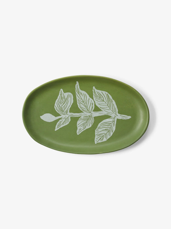 VINES GREEN OVAL PLATE from Bonnie and Neil