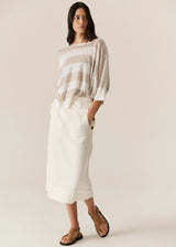 CARSEN DENIM SKIRT | Ecru
