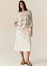 CARSEN DENIM SKIRT | Ecru