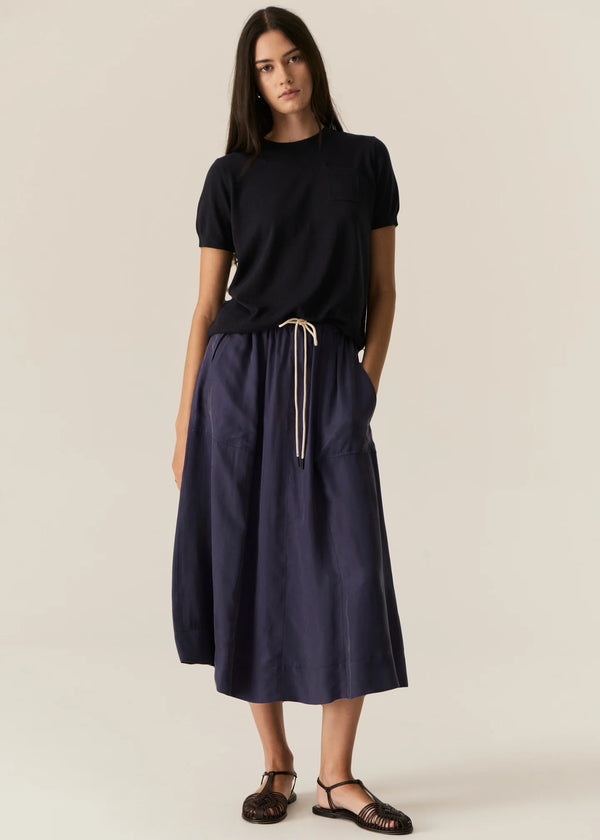 HENRI DRAWCORD SKIRT | Ink