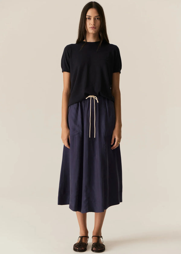 HENRI DRAWCORD SKIRT | Ink